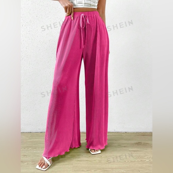 Pink Wide Leg Pants - Picture 2 of 3